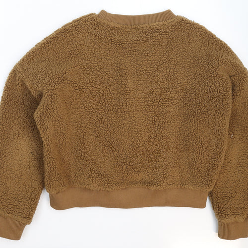 Primark Womens Brown  Fleece Pullover Sweatshirt Size 8
