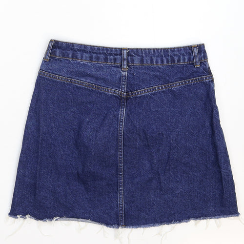 Topshop Womens Blue  Denim Mini Skirt Size 10
