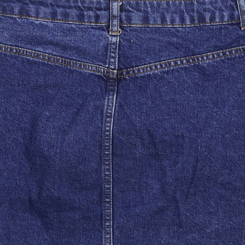 Topshop Womens Blue  Denim Mini Skirt Size 10