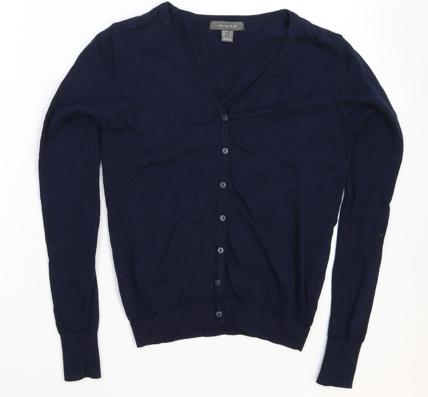 Primark Womens Blue  Knit Cardigan Jumper Size 8