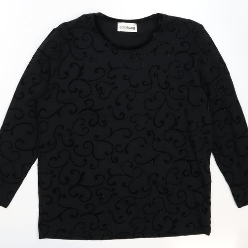 GolleHaug Womens Black   Pullover Sweatshirt Size 10