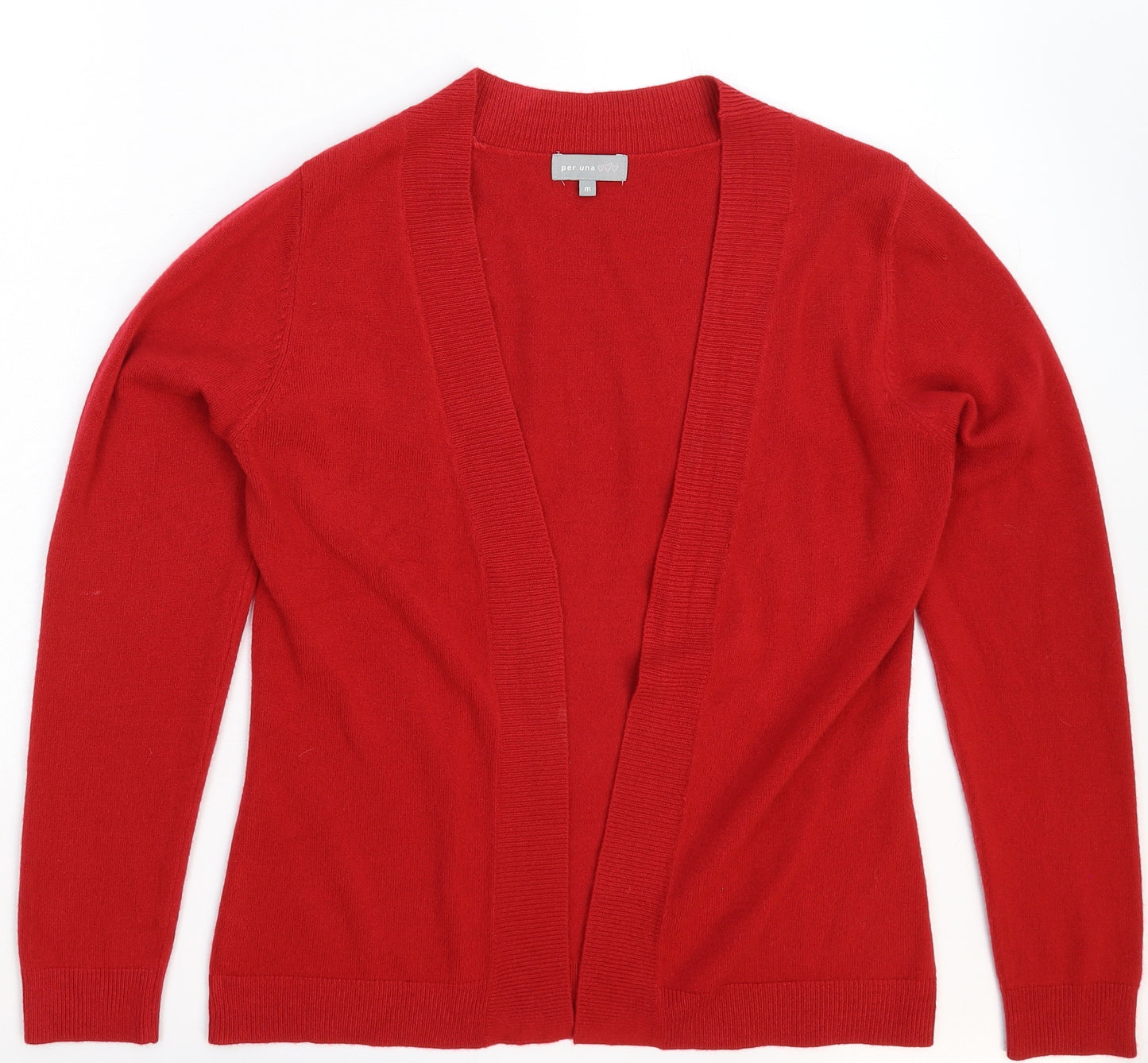 Per Una Womens Red  Knit Cardigan Jumper Size M