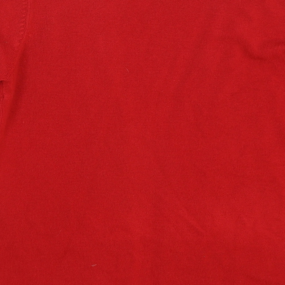 Per Una Womens Red  Knit Cardigan Jumper Size M