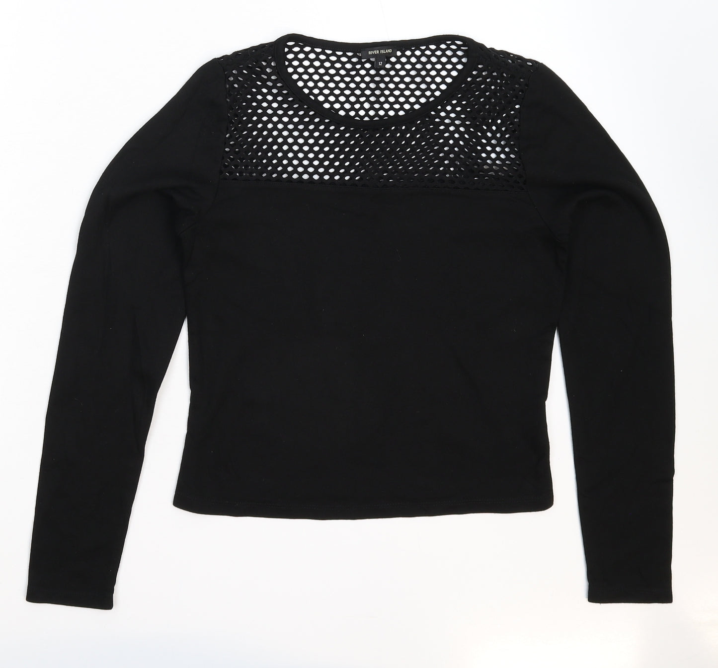 River Island Womens Black   Basic T-Shirt Size 12