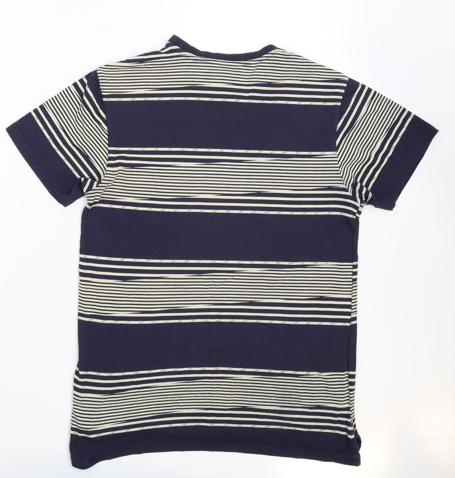 Cedar Wood State Mens Blue Striped   T-Shirt Size S