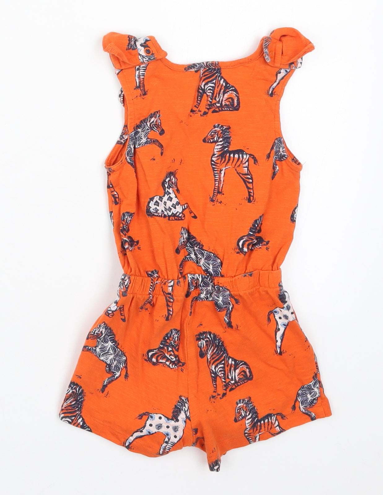 NEXT Girls Orange Spotted  Romper One-Piece Size 18-24 Months  - Zebras