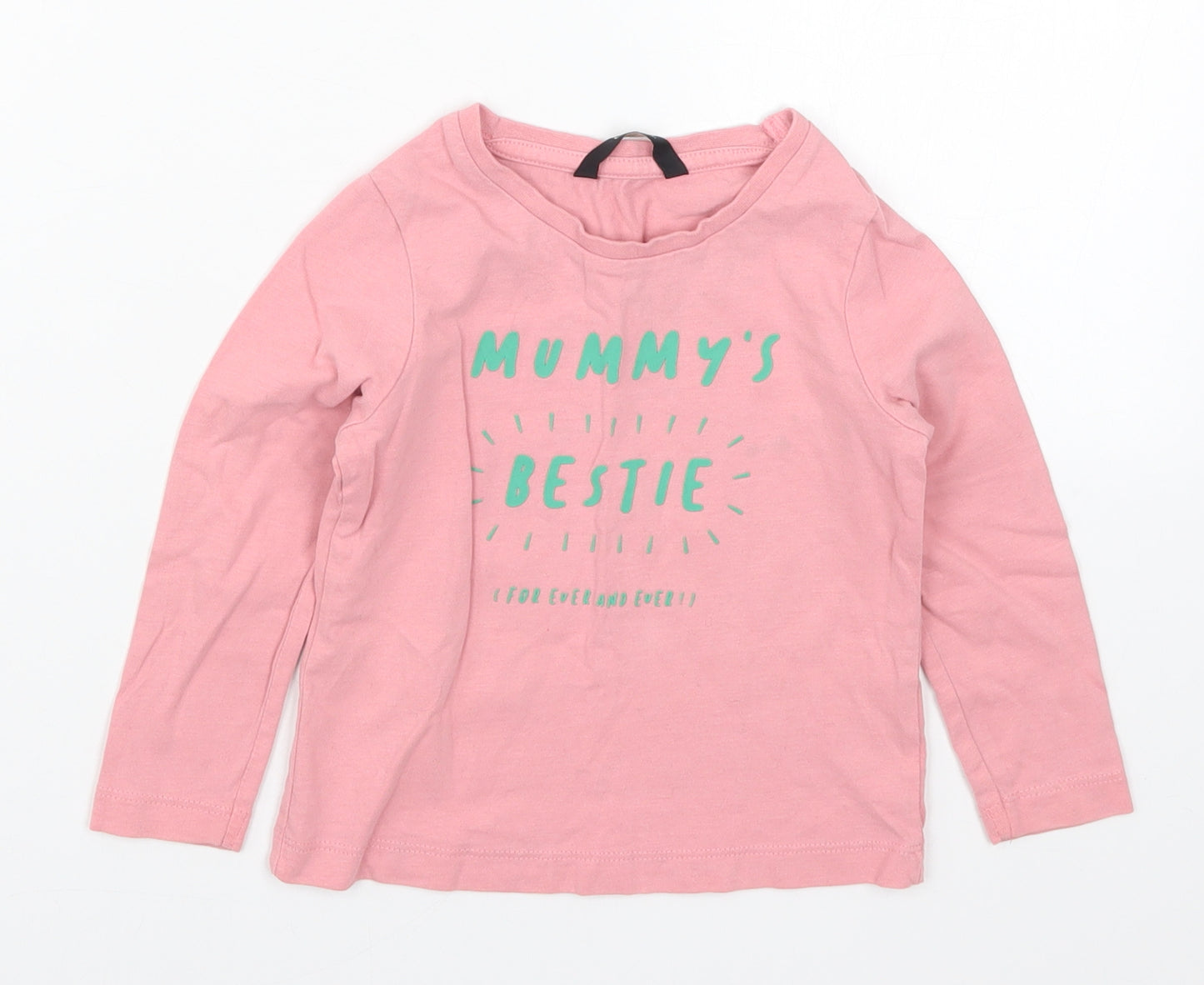 George Girls Pink   Basic T-Shirt Size 18-24 Months  - Mummy's Bestie Forever and Ever