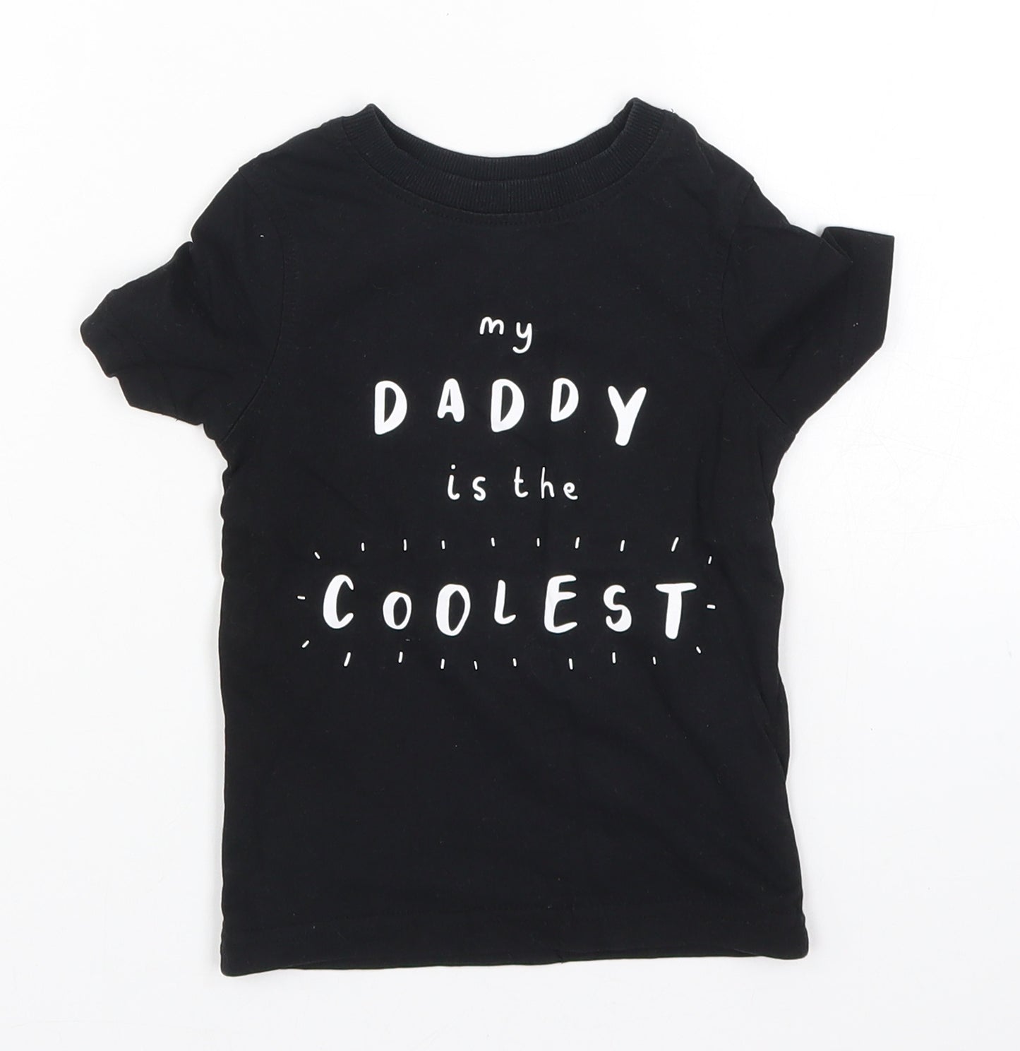 George Boys Black   Basic T-Shirt Size 12-18 Months  - My Daddy is the Coolest