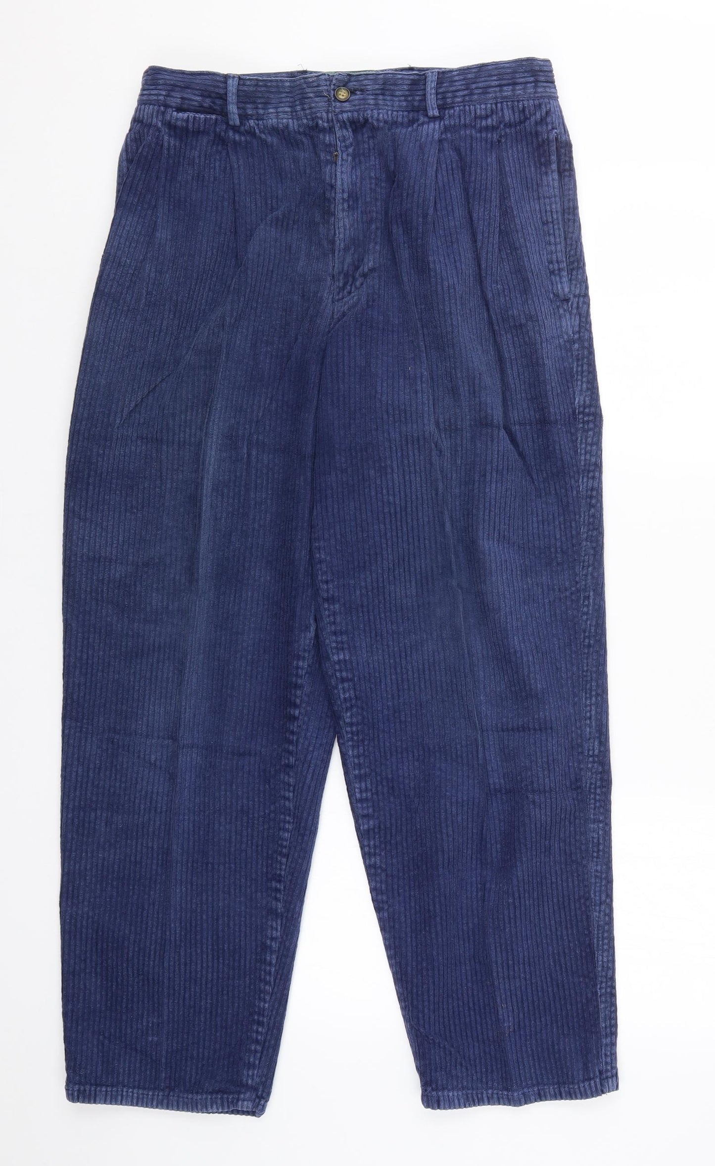 Baxter Mens Blue  Corduroy Trousers  Size 34 L27 in