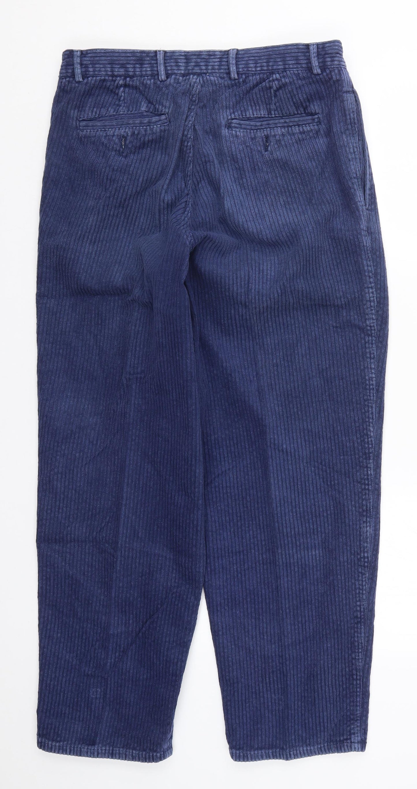 Baxter Mens Blue  Corduroy Trousers  Size 34 L27 in