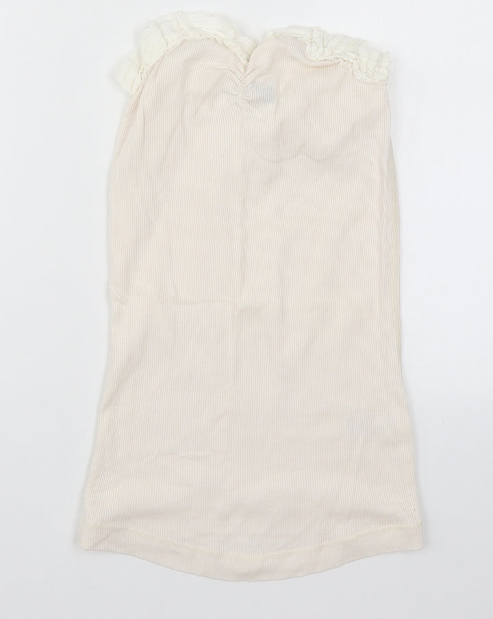 Miss Selfridge Womens White Basic Tank Size 12