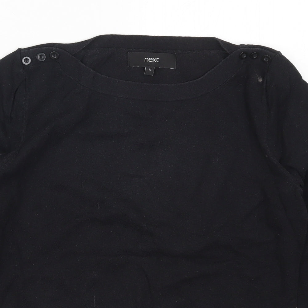 NEXT Womens Black  Knit Pullover Jumper Size 12