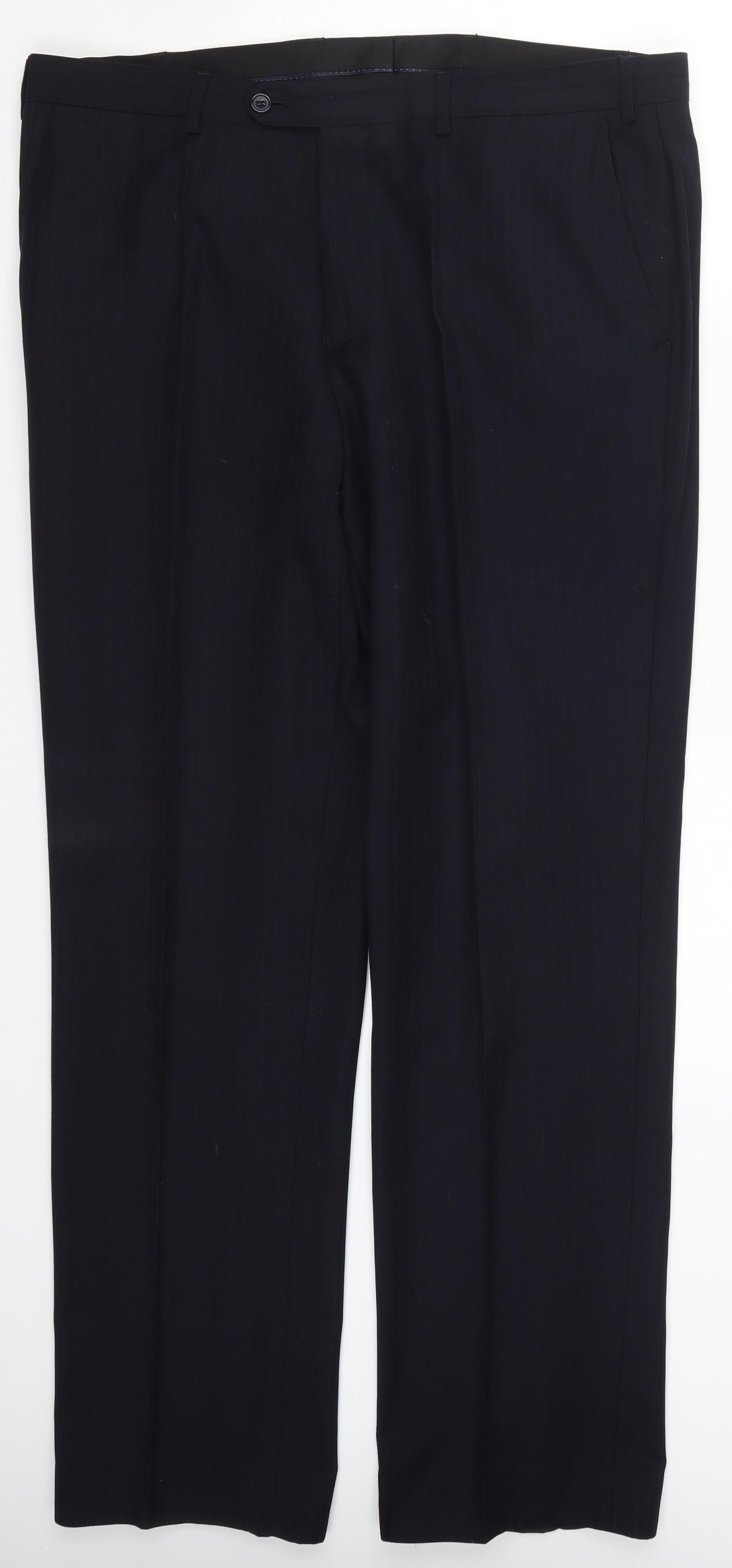 Preworn Mens Blue Striped  Trousers  Size 36 L32 in