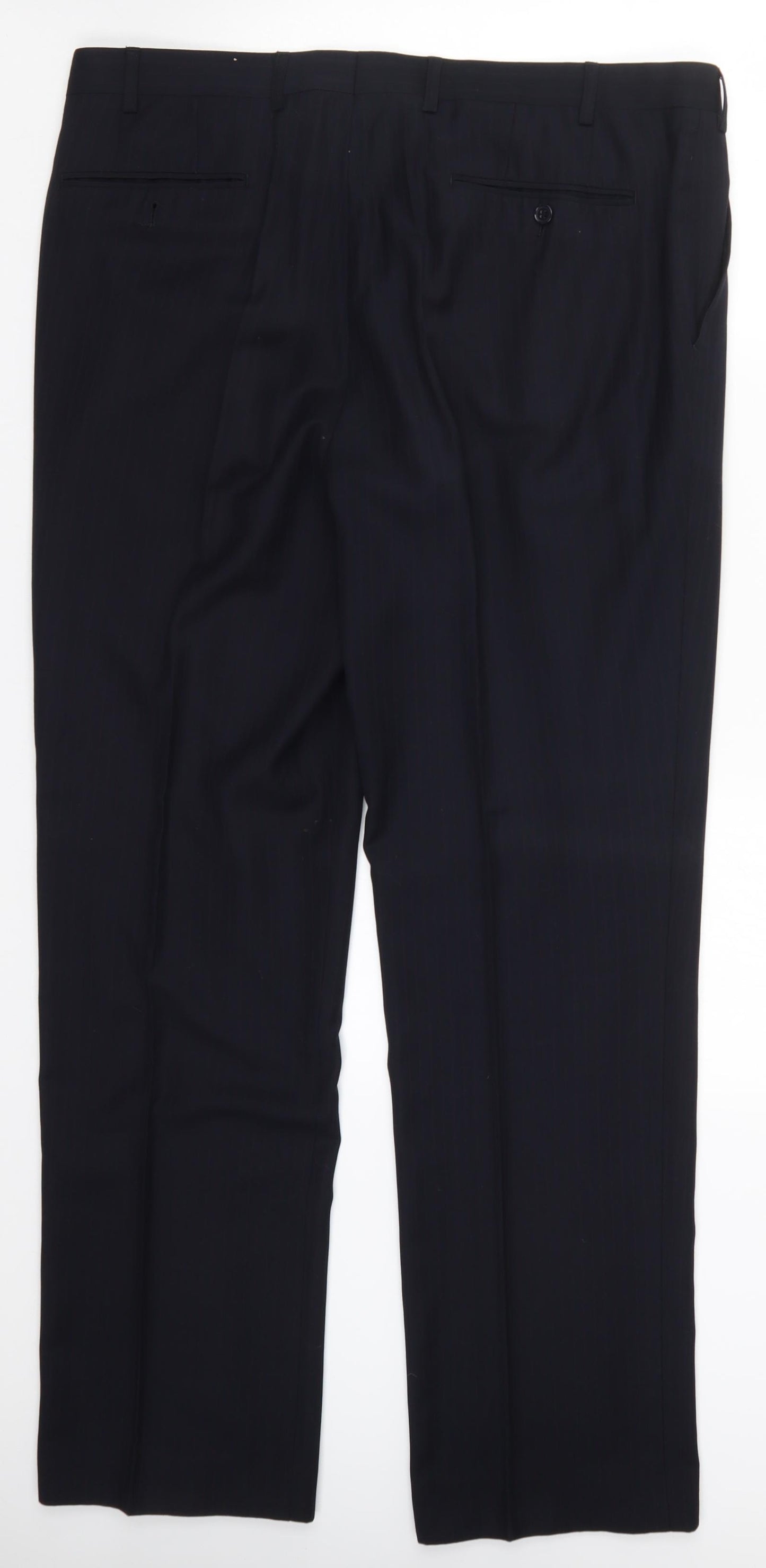 Preworn Mens Blue Striped  Trousers  Size 36 L32 in