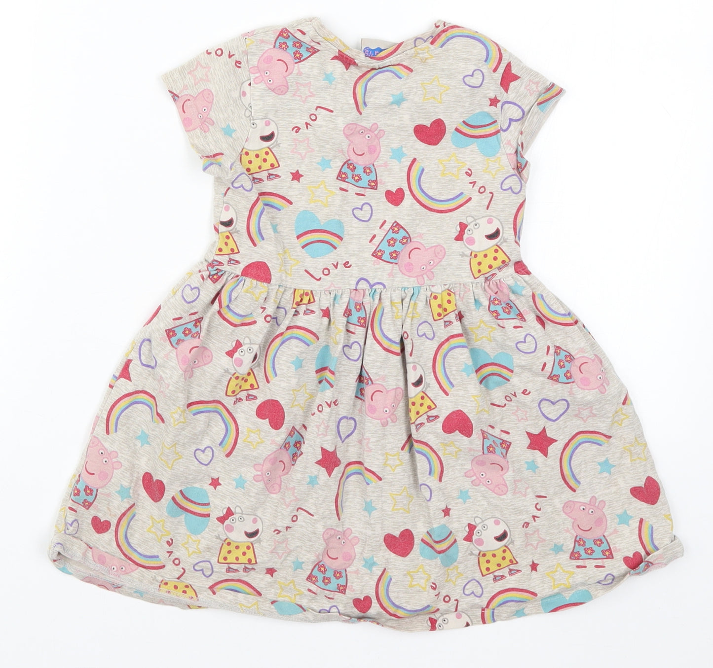 Matalan Girls Grey   Skater Dress  Size 4-5 Years  - Peppa Pig