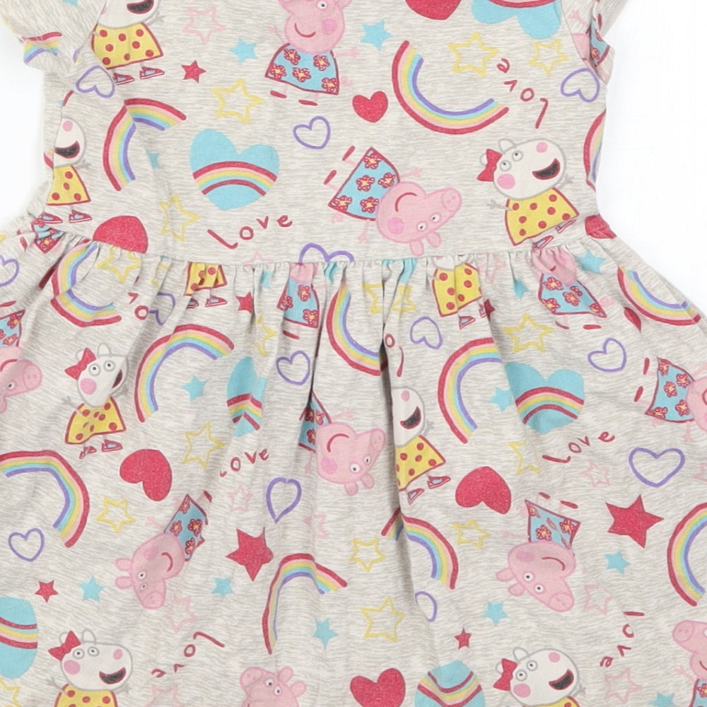 Matalan Girls Grey   Skater Dress  Size 4-5 Years  - Peppa Pig