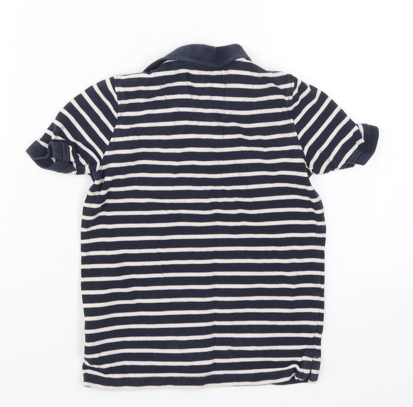 Lyle & Scott Boys Blue Striped  Basic Polo Size 6-7 Years
