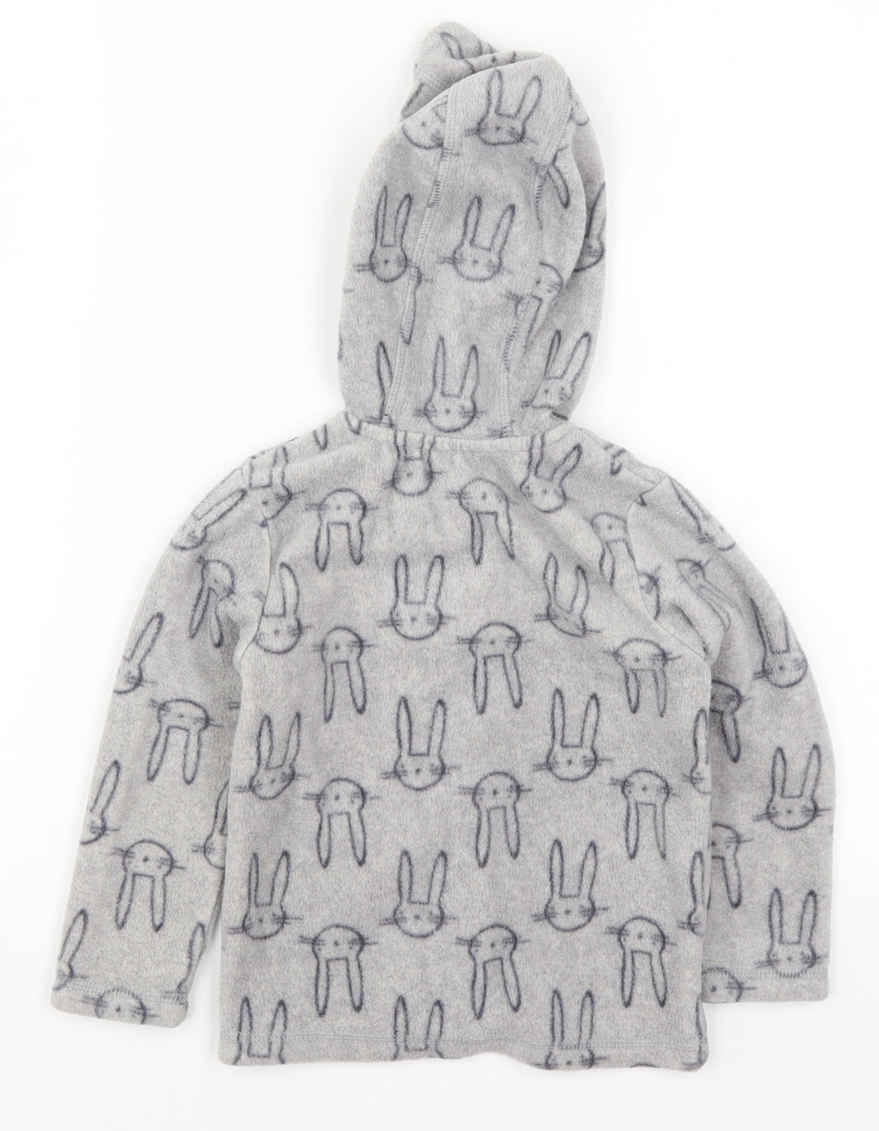 George Girls Grey  Fleece Jacket  Size 3-4 Years  - Rabbits