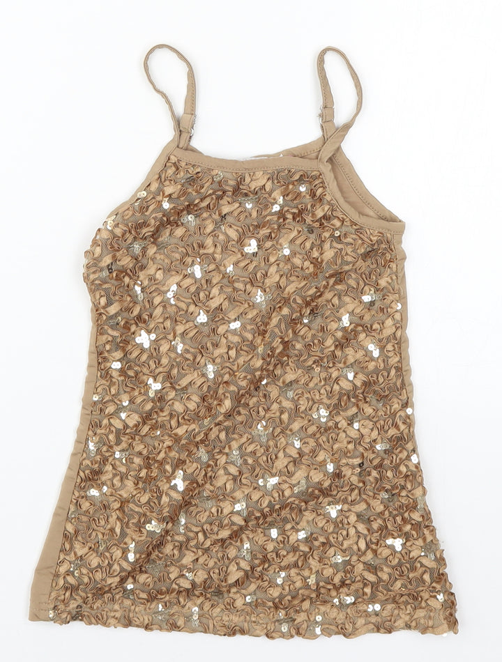 CYL Girls Beige   Basic Tank Size 4 Years