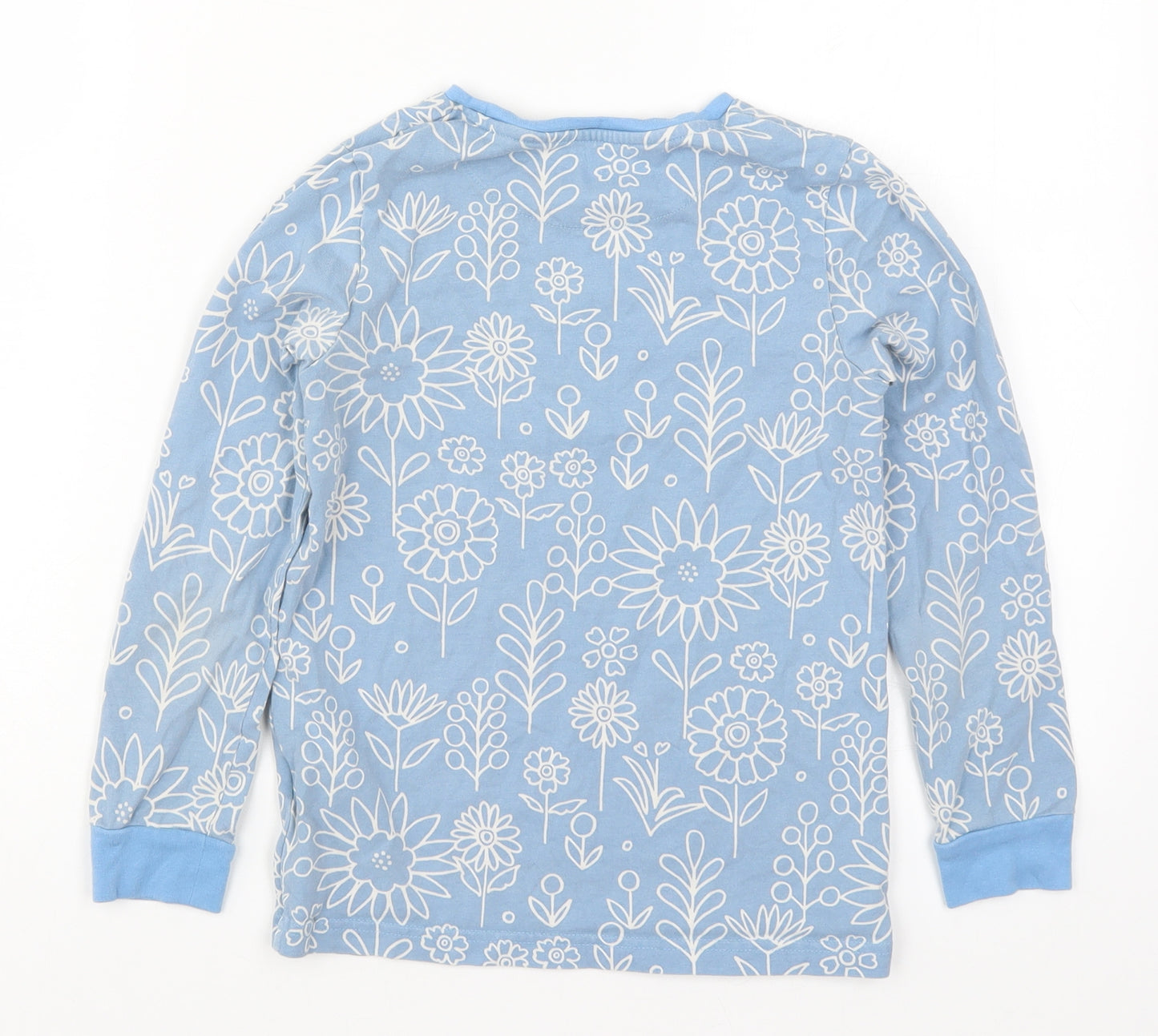 Marks and Spencer Girls Blue Floral  Top Pyjama Top Size 8-9 Years