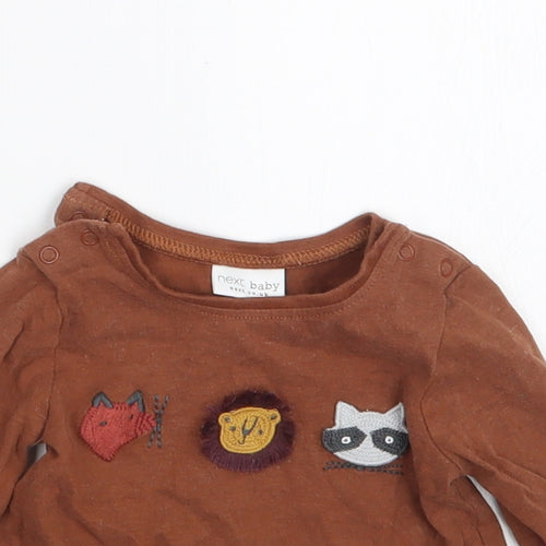 NEXT Boys Brown   Basic T-Shirt Size 0-3 Months