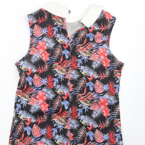 Glamorous Womens Black Floral  Basic Blouse Size S