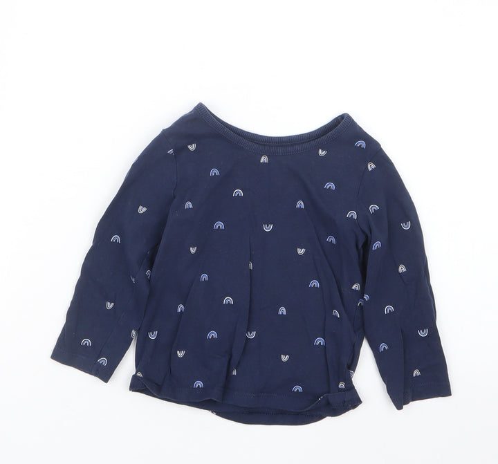 George Boys Blue Geometric Basic T-Shirt Size 9-12 Months