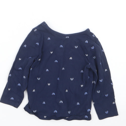 George Boys Blue Geometric  Basic T-Shirt Size 9-12 Months
