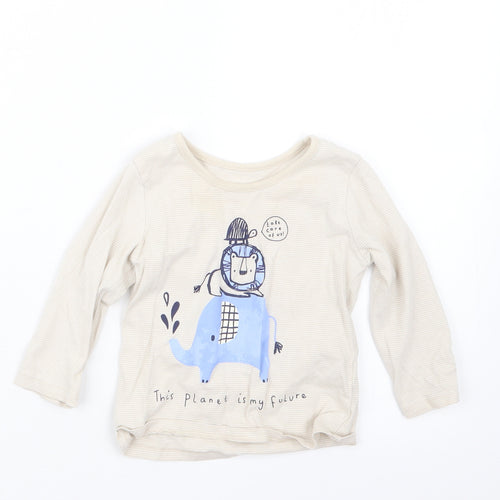 George Boys Beige   Basic T-Shirt Size 9-12 Months
