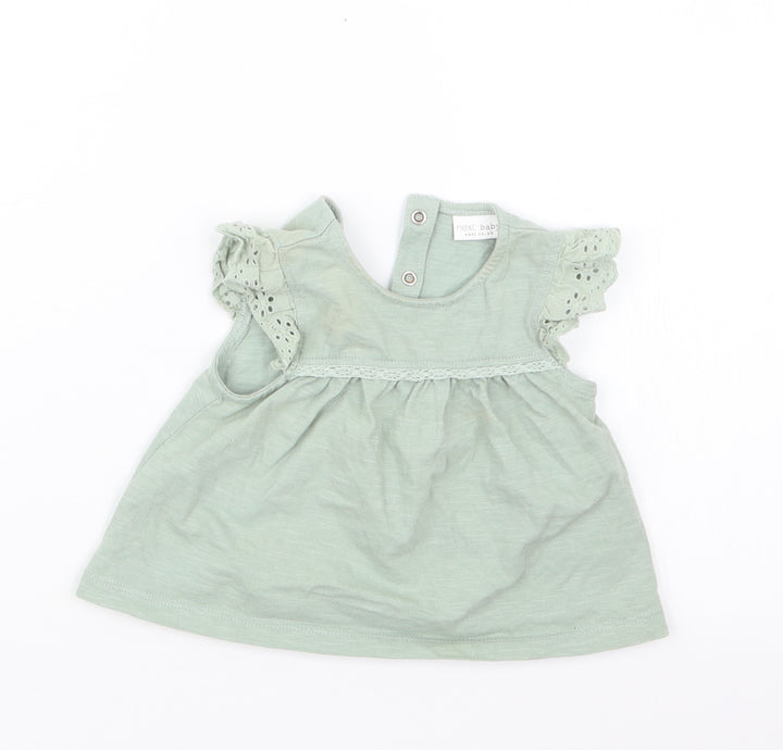 NEXT Girls Green   Basic T-Shirt Size 0-3 Months