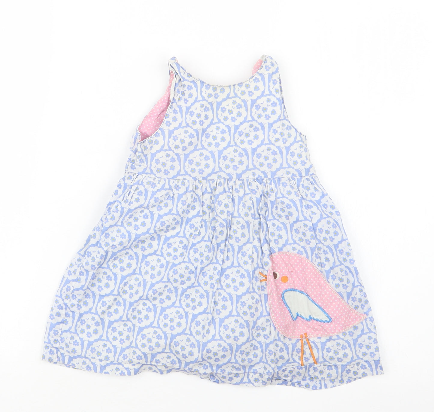 Baby Boden Girls Blue Geometric  T-Shirt Dress  Size 18-24 Months
