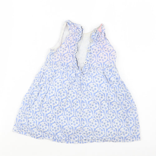Baby Boden Girls Blue Geometric  T-Shirt Dress  Size 18-24 Months