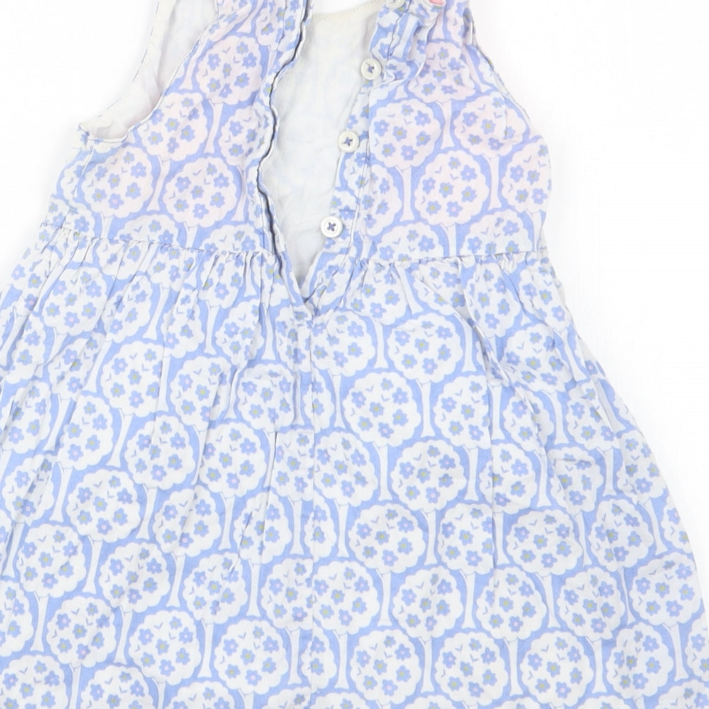 Baby Boden Girls Blue Geometric  T-Shirt Dress  Size 18-24 Months