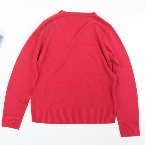 Pure & Natural Womens Pink  Knit Pullover Jumper Size 14