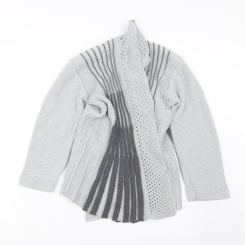 Pulse Womens Grey  Knit Cardigan Jumper Size S