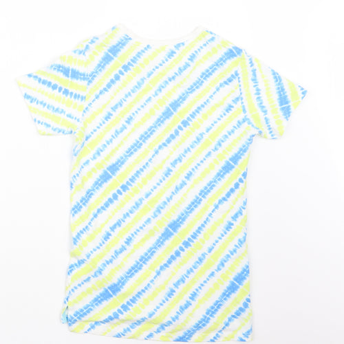 Pep&Co Boys Blue Geometric  Basic T-Shirt Size 11-12 Years