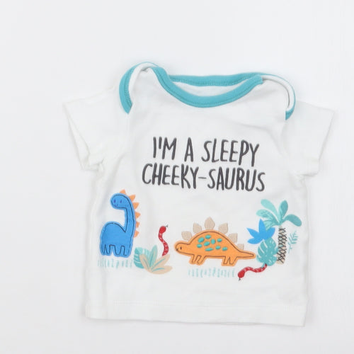 Nutmeg Boys White   Basic T-Shirt Size 0-3 Months