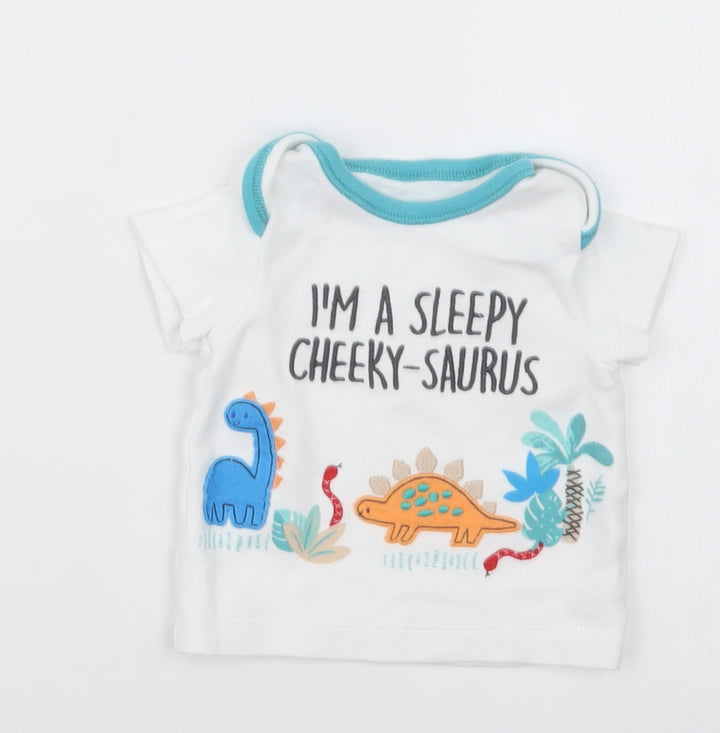 Nutmeg Boys White   Basic T-Shirt Size 0-3 Months
