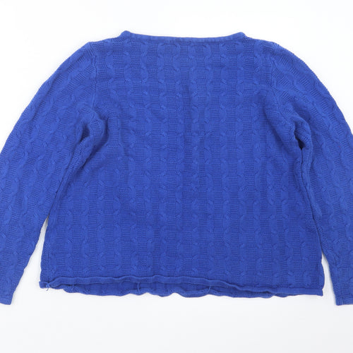 TU Womens Blue  Knit Pullover Jumper Size 14