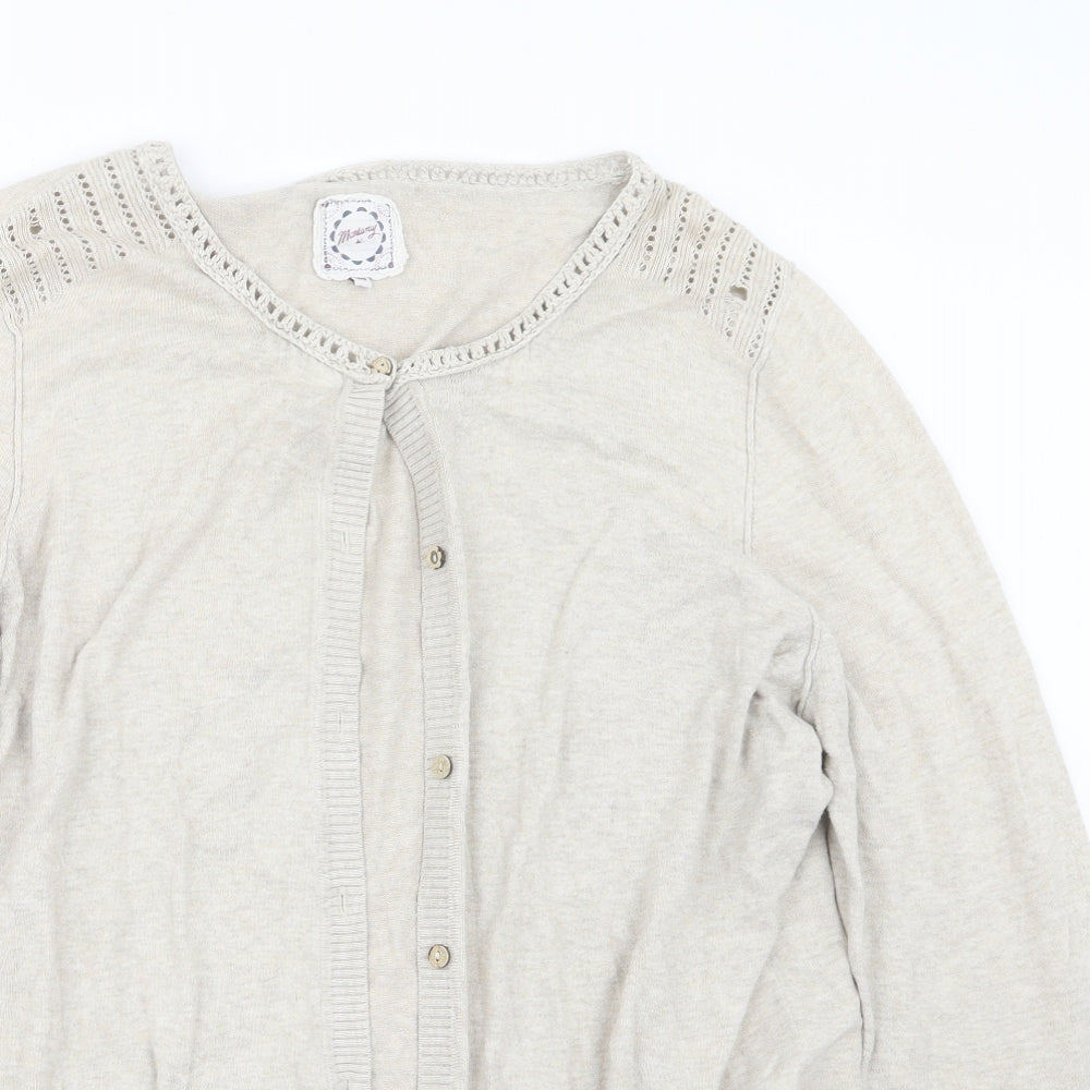 Mantaray Womens Beige  Knit Cape Jumper Size 20