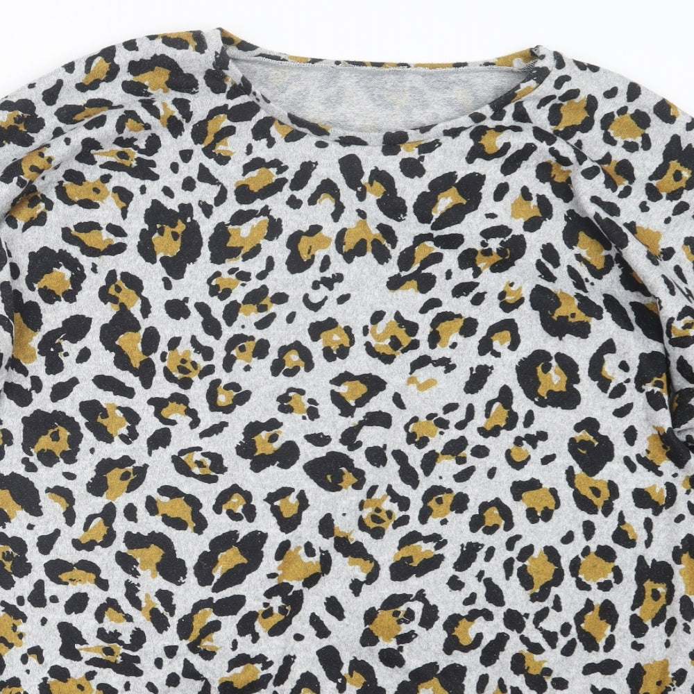Matalan Womens Grey Animal Print  Pullover Jumper Size 18
