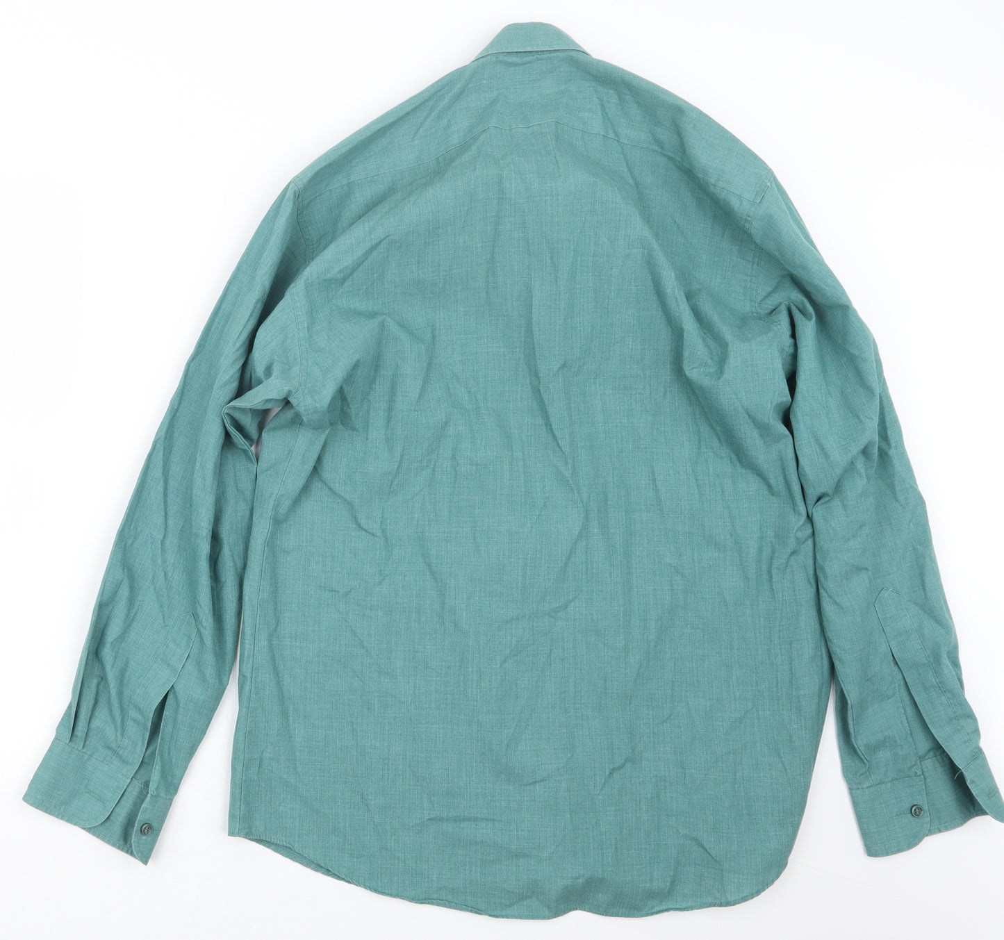 Marks and Spencer Mens Green    Button-Up Size 15