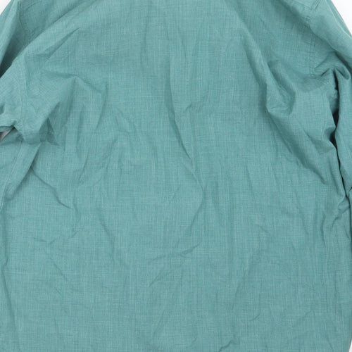 Marks and Spencer Mens Green    Button-Up Size 15