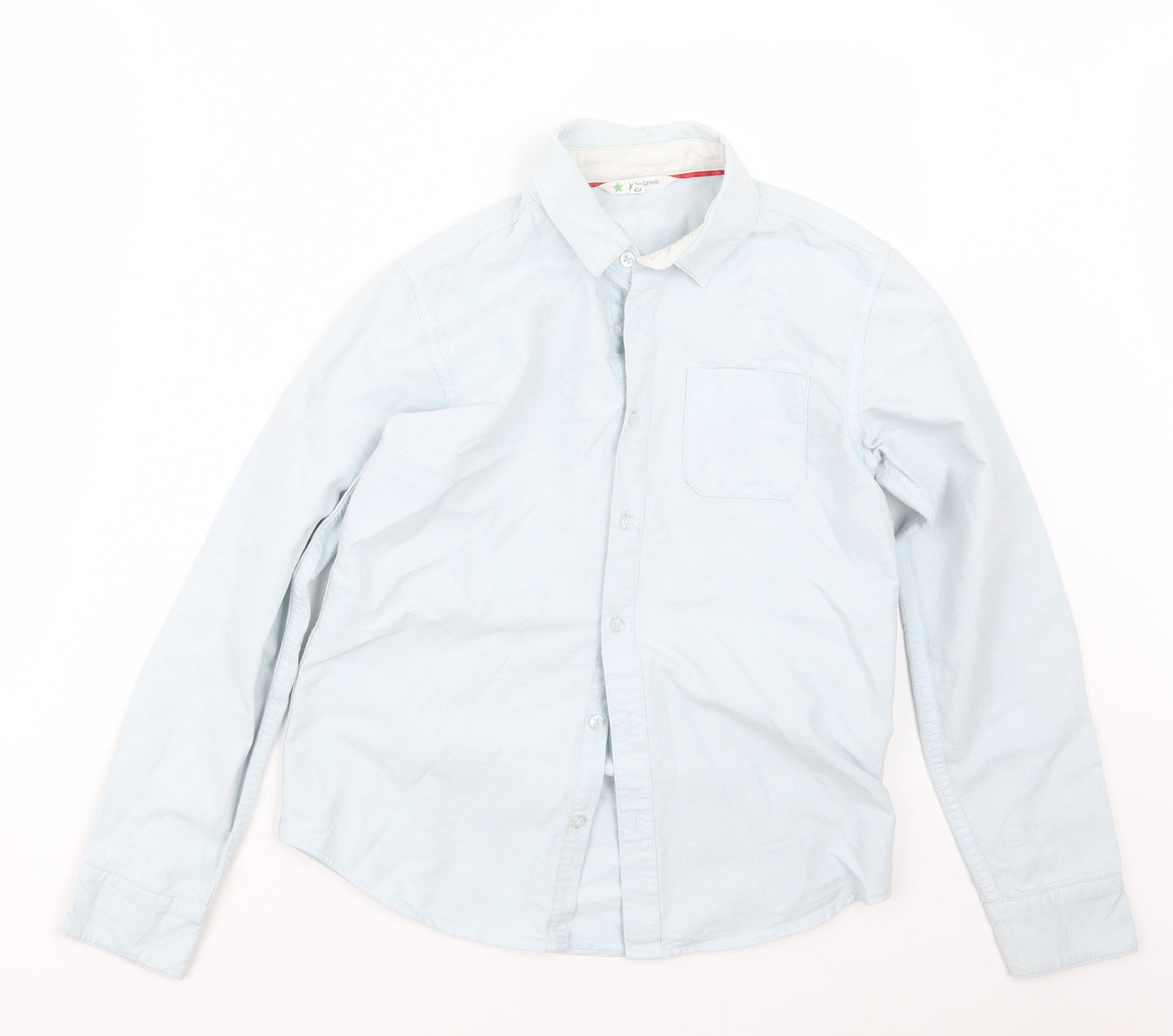 John Lewis Boys Blue   Basic Button-Up Size 10 Years