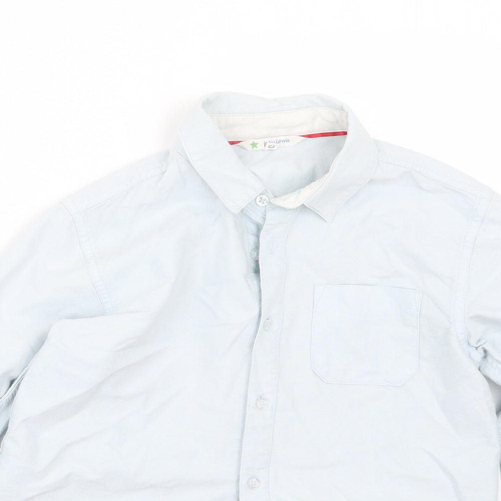 John Lewis Boys Blue   Basic Button-Up Size 10 Years