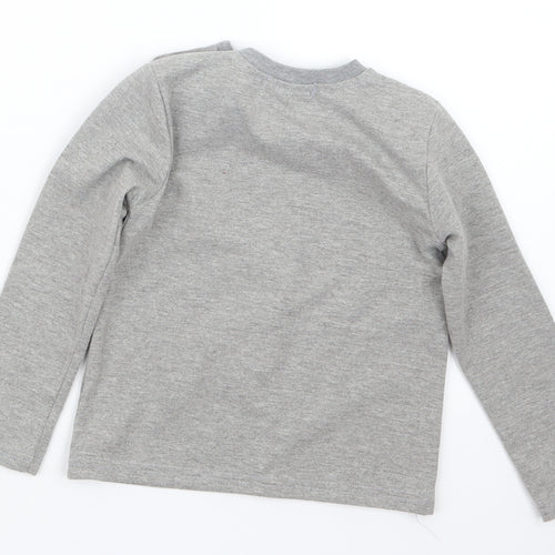 Child Face Boys Grey   Pullover Jumper Size 18-24 Months