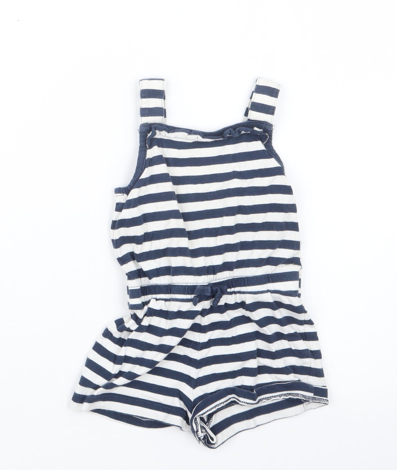 George Girls Blue Striped  Coverall Outfit/Set Size 18-24 Months  - Playsuit