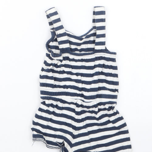 George Girls Blue Striped  Coverall Outfit/Set Size 18-24 Months  - Playsuit