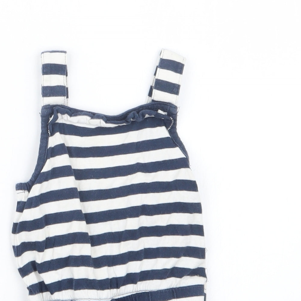 George Girls Blue Striped  Coverall Outfit/Set Size 18-24 Months  - Playsuit