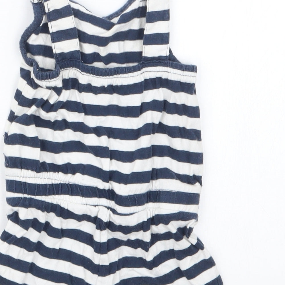 George Girls Blue Striped  Coverall Outfit/Set Size 18-24 Months  - Playsuit
